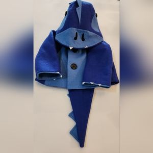 Rare Little Goodall Blue Dinosaur Wool Coat Jacket Boy Girl Child 4